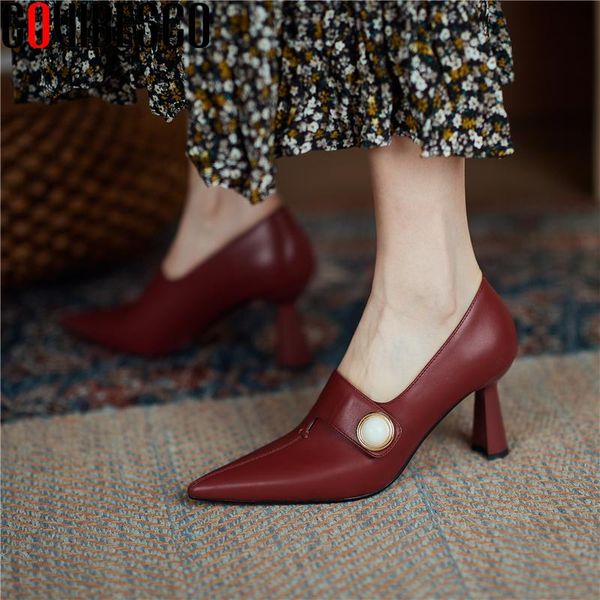 covibesco genuine leather classic women pumps pointed toe high heels spring office lady fashion concise shoes woman, Black
covibesco genuine leather classic women pumps pointed toe high heels spring office lady fashion concise shoes woman, Black