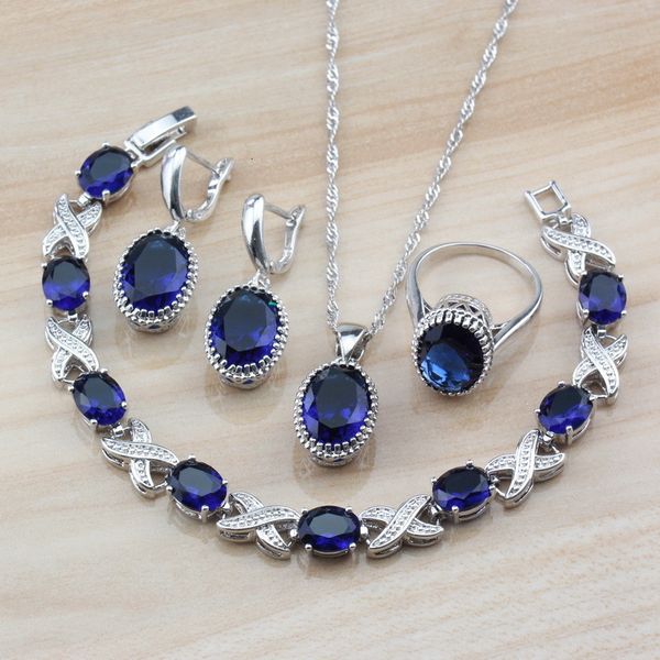 jewelry sets 2021 new classic blue cubic zirconia oval silver color women costume earrings/necklace/bracelet and ring, Black
jewelry sets 2021 new classic blue cubic zirconia oval silver color women costume earrings/necklace/bracelet and ring, Black