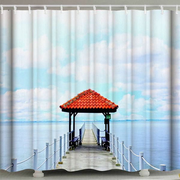 landscape shower curtain digital printing shower curtain