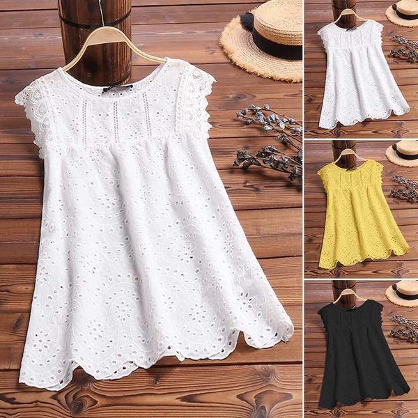 2021 summer tank plus size womens casual loose cotton o neck hollow out fashion sleeveless vest camis haut femme, White
2021 summer tank plus size womens casual loose cotton o neck hollow out fashion sleeveless vest camis haut femme, White