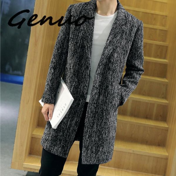 men's wool & blends genuo 2021 winter fashion men cashmere coat long section woolen loose casual trench jacets 6xl 5xl, Black
men's wool & blends genuo 2021 winter fashion men cashmere coat long section woolen loose casual trench jacets 6xl 5xl, Black