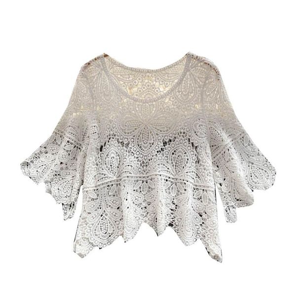 women's blouses & shirts vacation wear bohemian retro blusa female crochet hollow knitted summer wild short loose shirt kk453, White
women's blouses & shirts vacation wear bohemian retro blusa female crochet hollow knitted summer wild short loose shirt kk453, White