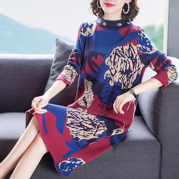 autumn winter vintage women red print midi dresses 2021 casual plus size knitting sweater dress elegant bodycon party vestidos, Black;gray
autumn winter vintage women red print midi dresses 2021 casual plus size knitting sweater dress elegant bodycon party vestidos, Black;gray
