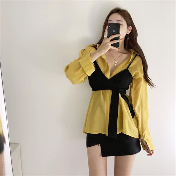 spot south korea chic cultivate womens blouses ones morality to collect waist wrapped chest pure color restoring ancient ways long, White
spot south korea chic cultivate womens blouses ones morality to collect waist wrapped chest pure color restoring ancient ways long, White