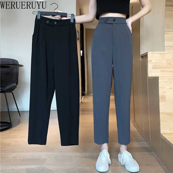 werueruyu summer women's suit ol formal pants office ladies ' work solid trendy trouser 210608, Blue
werueruyu summer women's suit ol formal pants office ladies ' work solid trendy trouser 210608, Blue