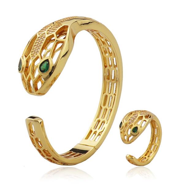 earrings & necklace fashion classic animal snake hollow bracelet and ring jewelry set dubai european party gift b1276, Silver
earrings & necklace fashion classic animal snake hollow bracelet and ring jewelry set dubai european party gift b1276, Silver