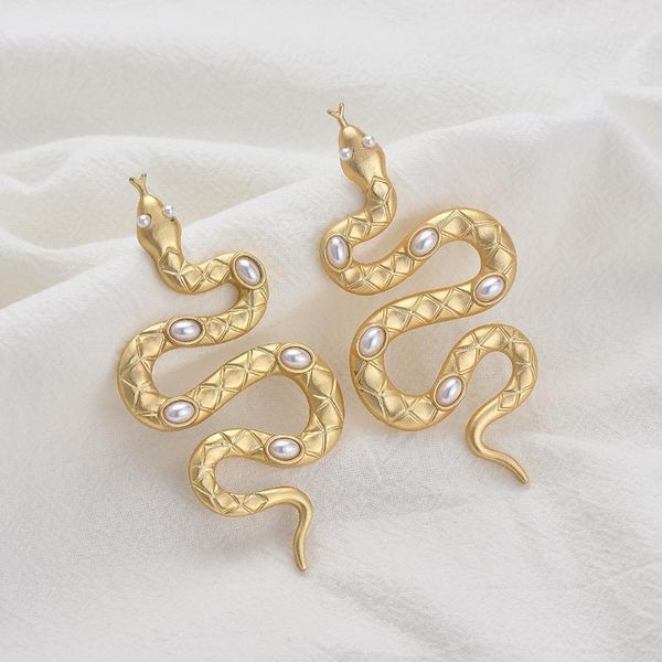 stud 2021 european ear alloy simulated pearl earrings for women unique exaggerated serpentine animal snake earing, Golden;silver
stud 2021 european ear alloy simulated pearl earrings for women unique exaggerated serpentine animal snake earing, Golden;silver