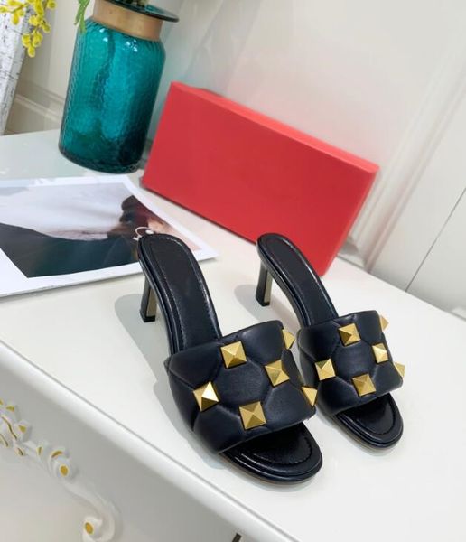 outer wear lazy half-drag sandals wome gold big rivets flat high heels stiletto slippers, Black
outer wear lazy half-drag sandals wome gold big rivets flat high heels stiletto slippers, Black