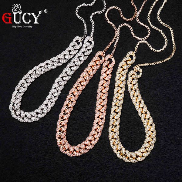 gucy 8mm and 10mm cuban chain necklace iced micro pave cubic zirconia women's necklace hip hop jewelry for gift x0509, Black
gucy 8mm and 10mm cuban chain necklace iced micro pave cubic zirconia women's necklace hip hop jewelry for gift x0509, Black