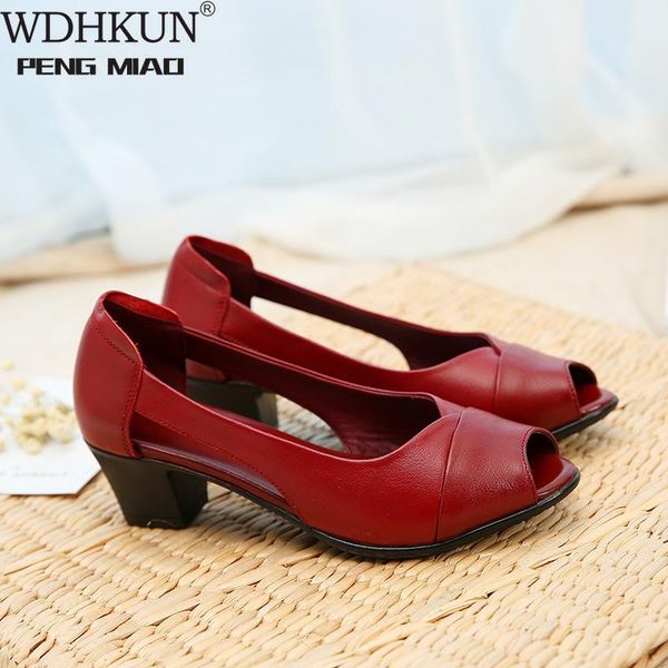 summer genuine leather comfortable ladies mid heel sandals women shoes hollow peep toe square heel sandals woman black m843
summer genuine leather comfortable ladies mid heel sandals women shoes hollow peep toe square heel sandals woman black m843
