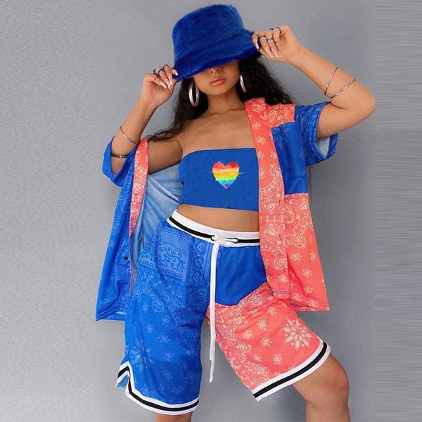 women's tracksuits moto & biker bandanna print two piece set women short sleeve notched neck jacket and high waist drawstring shorts ac, Gray
women's tracksuits moto & biker bandanna print two piece set women short sleeve notched neck jacket and high waist drawstring shorts ac, Gray