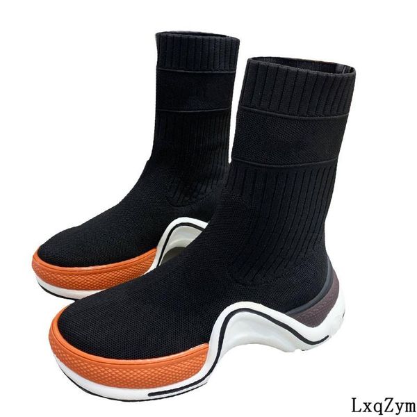 boots thick soled fringe platform sock breathable elastic tube gold orange female coconut shoes fashion trend, Black
boots thick soled fringe platform sock breathable elastic tube gold orange female coconut shoes fashion trend, Black