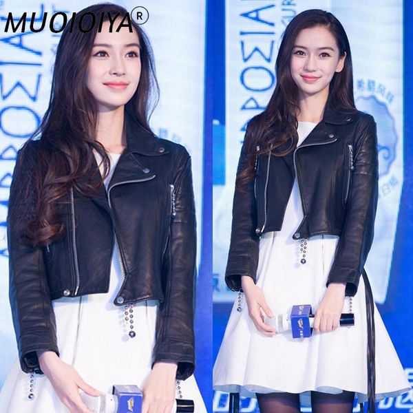 women's leather & faux 100% real jacket women 2021 spring autumn short sheepskin coat korean jackets femme chaqueta cuero mujer, Black
women's leather & faux 100% real jacket women 2021 spring autumn short sheepskin coat korean jackets femme chaqueta cuero mujer, Black