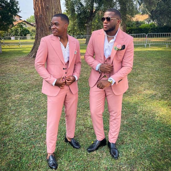 men's suits & blazers pink 3pcs set men groom formal wedding tuxedos blazer classic fit groomsmens wear cenne des graoom prom dress, White;black
men's suits & blazers pink 3pcs set men groom formal wedding tuxedos blazer classic fit groomsmens wear cenne des graoom prom dress, White;black