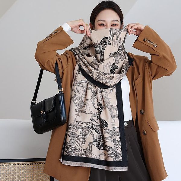 berets 2021 luxury carriage print scarf for women warmer winter cashmere scarves shawls female thick blanket wraps foulard, Blue;gray
berets 2021 luxury carriage print scarf for women warmer winter cashmere scarves shawls female thick blanket wraps foulard, Blue;gray
