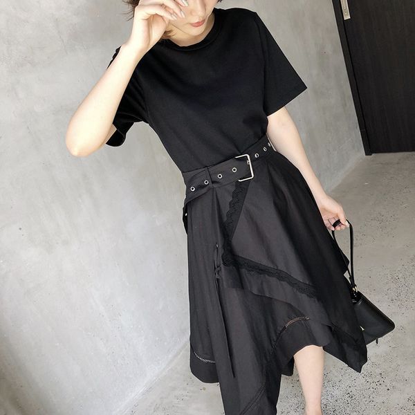 2021 new moda assimtrica vestido cintura fina senhoras com cinto de manga curta o pescoo rendas retalhos feminino midi vestidos outono qtw8, Black;gray
2021 new moda assimtrica vestido cintura fina senhoras com cinto de manga curta o pescoo rendas retalhos feminino midi vestidos outono qtw8, Black;gray