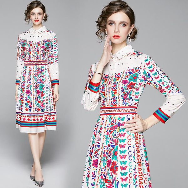casual dresses summer runway vintage floral letters print collar long sleeve empire waist women ladies party a-line midi dress, Black;gray
casual dresses summer runway vintage floral letters print collar long sleeve empire waist women ladies party a-line midi dress, Black;gray