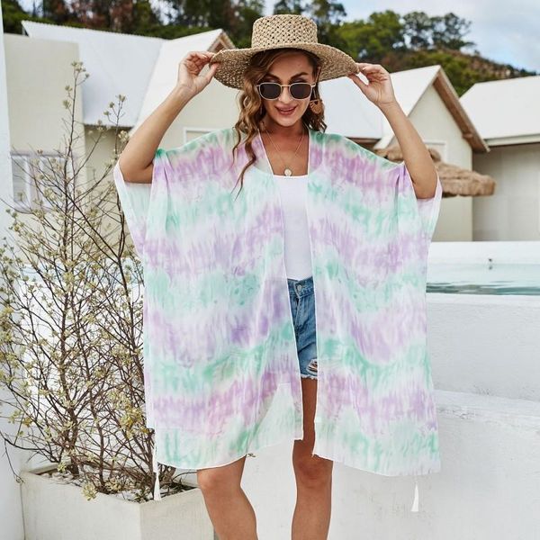 women's swimwear women summer 2021 chiffon printed tassel cardigan sunscreen clothing swimsuit beach coverall european american casual, White;black
women's swimwear women summer 2021 chiffon printed tassel cardigan sunscreen clothing swimsuit beach coverall european american casual, White;black