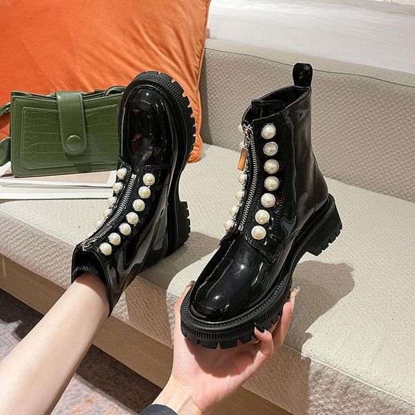 boots women's mid calf round toe autumn shoes zipper luxury designer mid-calf rock rubber ladies fashion med flock sol, Black
boots women's mid calf round toe autumn shoes zipper luxury designer mid-calf rock rubber ladies fashion med flock sol, Black