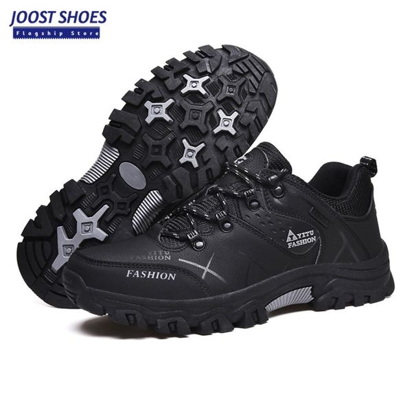 outdoor hiking sneakers martin boots motorcycle retro style men's shoes 06, Black