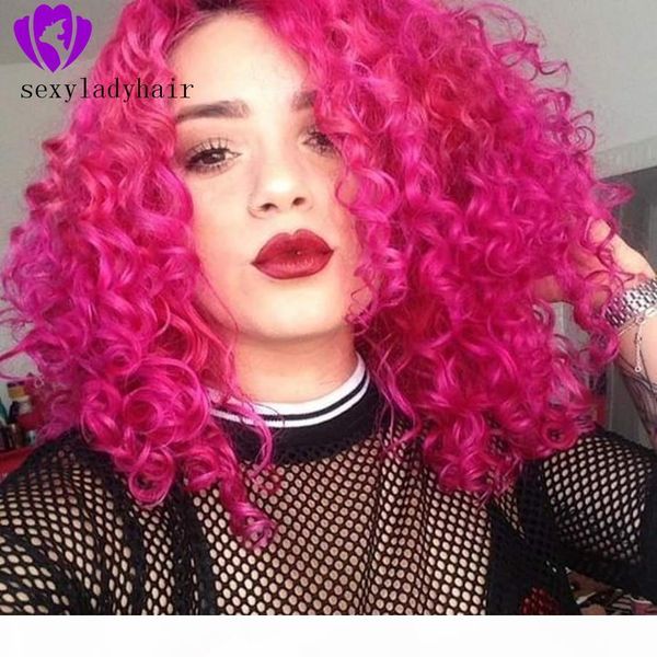 africa women cosplay party style kinky curly lace front synthetic wigs rose pink color brazilian glueless lace front wig pre plucked, Black
africa women cosplay party style kinky curly lace front synthetic wigs rose pink color brazilian glueless lace front wig pre plucked, Black