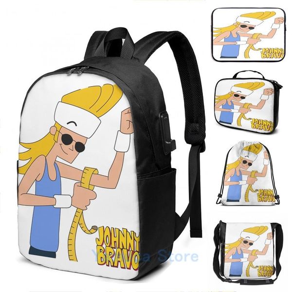 backpack funny graphic print johnny bravo usb charge men school bags women bag travel laptop
backpack funny graphic print johnny bravo usb charge men school bags women bag travel laptop