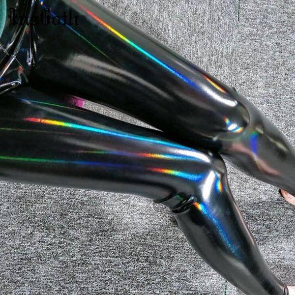 y2k black pu leather mall womens capri goth bodycon high waist trousers women punk street rainbow reflective leggings, Black;white
y2k black pu leather mall womens capri goth bodycon high waist trousers women punk street rainbow reflective leggings, Black;white