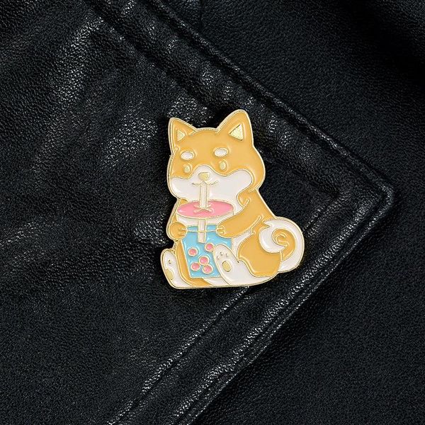 pins, brooches funny shiba inu drinking milk tea brooch bag clothes backpack lapel enamel pin badges animal jewelry gift for friend accessor, Gray
pins, brooches funny shiba inu drinking milk tea brooch bag clothes backpack lapel enamel pin badges animal jewelry gift for friend accessor, Gray