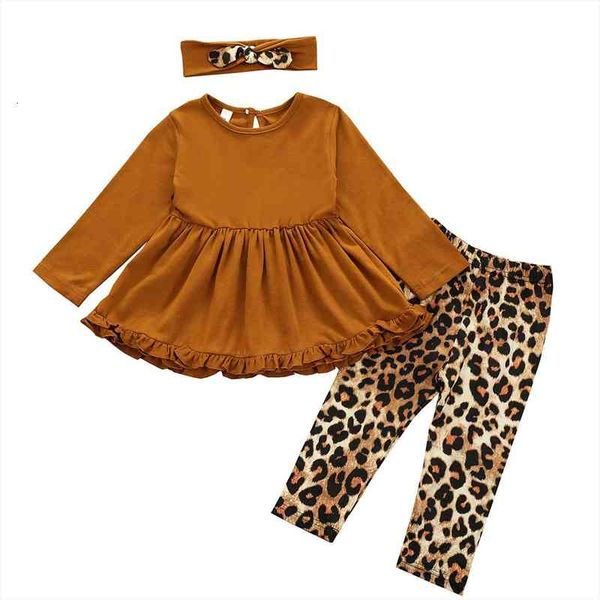 infant kids baby girl long sleeved trousers suit solid color ruffles shirt leopard elastic pants and headband 3pcs set, White
infant kids baby girl long sleeved trousers suit solid color ruffles shirt leopard elastic pants and headband 3pcs set, White