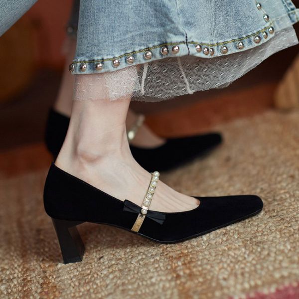 2020 new women dress shoe flock high heels pointed toe mary janes shoes string bead pumps bow ladies pearls zapatos mujer 8920n, Black
2020 new women dress shoe flock high heels pointed toe mary janes shoes string bead pumps bow ladies pearls zapatos mujer 8920n, Black