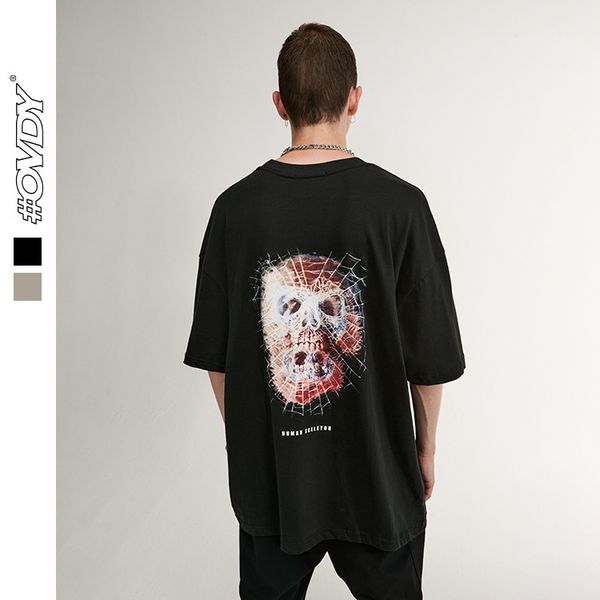 wxwovdy men's 2021 summer new street fashion mh skull print oversize short sve t-shirt for men, White;black
wxwovdy men's 2021 summer new street fashion mh skull print oversize short sve t-shirt for men, White;black
