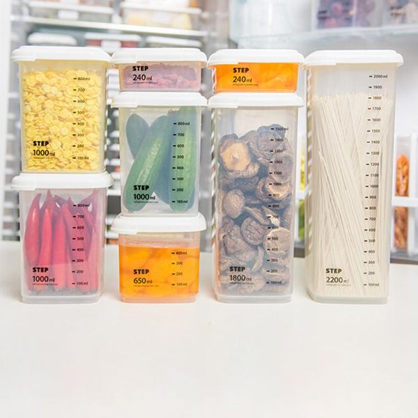 storage bottles & jars 5 volumes plastic sealed boxes kitchen box transparent food keep fresh container
storage bottles & jars 5 volumes plastic sealed boxes kitchen box transparent food keep fresh container