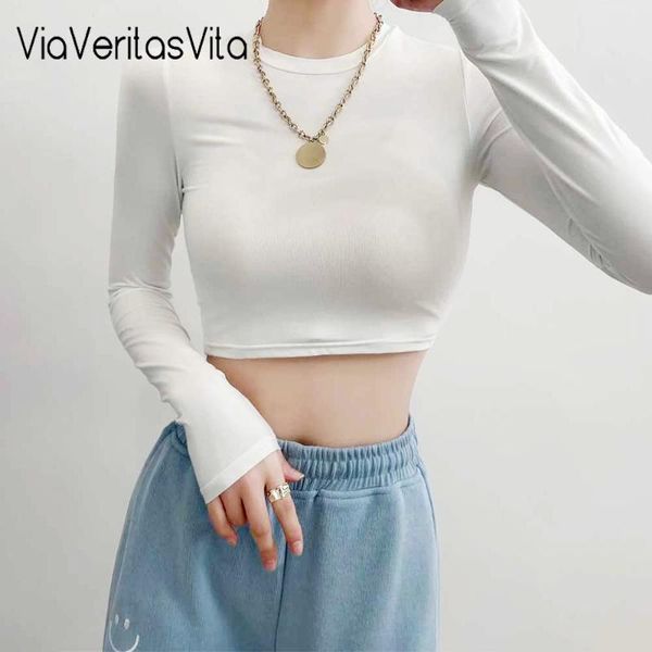 women's t-shirt 2021 spring european american fashion long-sleeved women slim elastic cropped balck white round neck
women's t-shirt 2021 spring european american fashion long-sleeved women slim elastic cropped balck white round neck