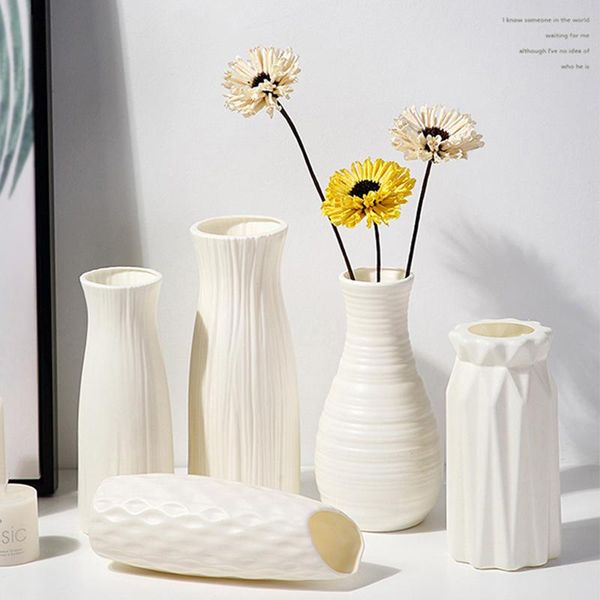 shatterproof vase imitation ceramic flower pot nordic style plastic vase for decoration milky white basket arrangement home deco
shatterproof vase imitation ceramic flower pot nordic style plastic vase for decoration milky white basket arrangement home deco