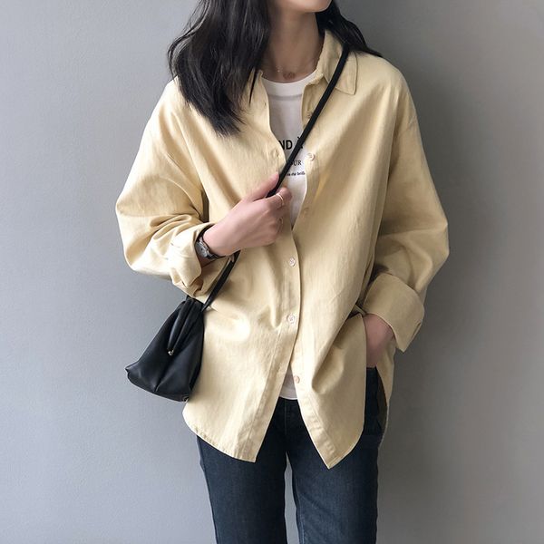 2021 women spring sweaters down collar cotton material women's blouses pink shirt wqr0, White
2021 women spring sweaters down collar cotton material women's blouses pink shirt wqr0, White