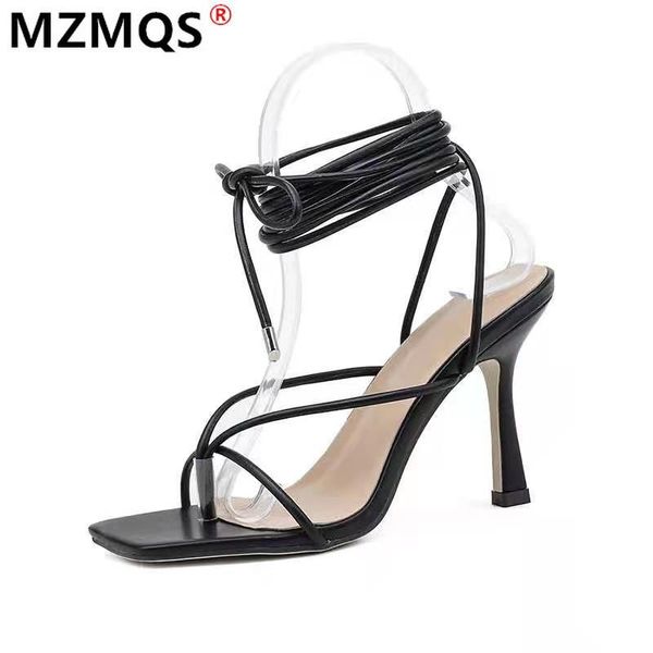 sandals 2021 summer women's narrow strap retro square toe high heels cross women fashion design shoes, Black
sandals 2021 summer women's narrow strap retro square toe high heels cross women fashion design shoes, Black