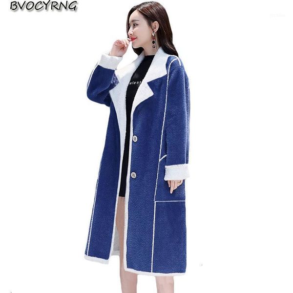 2019 winter new women plus velvet thick lamb coat female korean loose warm clothing women wool parka fashion slender long coat1, Black
2019 winter new women plus velvet thick lamb coat female korean loose warm clothing women wool parka fashion slender long coat1, Black