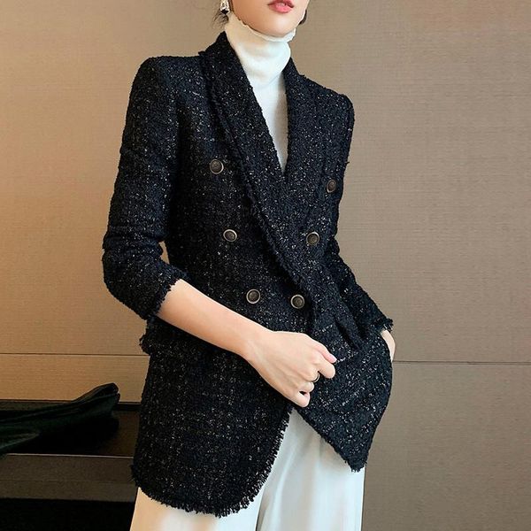 women's jackets jacket black tweed spring/autumn coat 2021 style elegant all-match long sleeve outdoor one-piece, Black;brown
women's jackets jacket black tweed spring/autumn coat 2021 style elegant all-match long sleeve outdoor one-piece, Black;brown