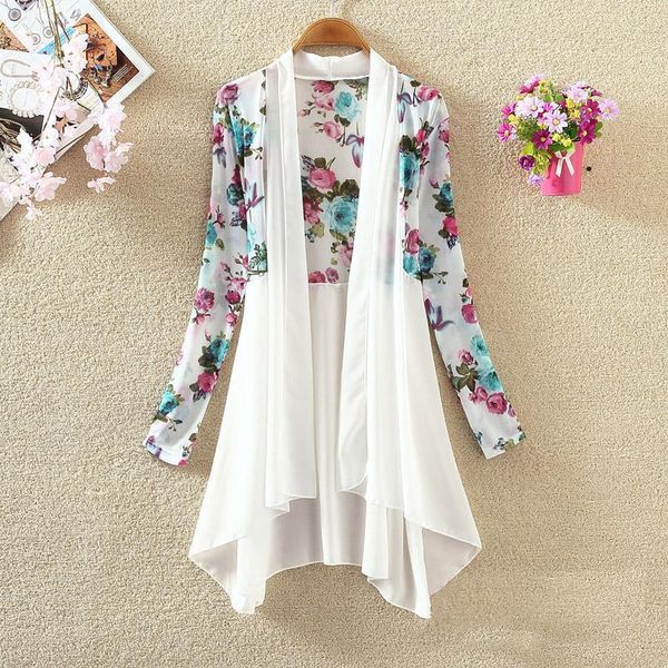 casaco transparente long sleeve irregular chiffon coat new 2021 summer women fashion printed all match shawl coat thin jackets, Black;brown
casaco transparente long sleeve irregular chiffon coat new 2021 summer women fashion printed all match shawl coat thin jackets, Black;brown