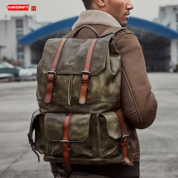 backpack large-capacity first layer cowhide men's retro full leather men lapbag school travel backpacks
backpack large-capacity first layer cowhide men's retro full leather men lapbag school travel backpacks
