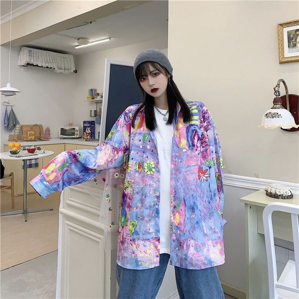 harajuku casual shirt sleeve long turn-down female collar spring loose gothic bow dye printing korean 5124, White;black
harajuku casual shirt sleeve long turn-down female collar spring loose gothic bow dye printing korean 5124, White;black