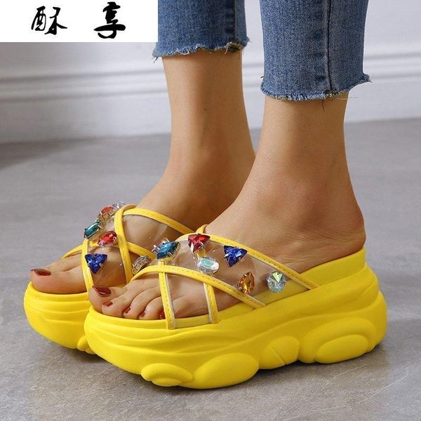 sandals summer women's transparent crystal slippers fashion shoes casual platform woman beach large size, Black
sandals summer women's transparent crystal slippers fashion shoes casual platform woman beach large size, Black