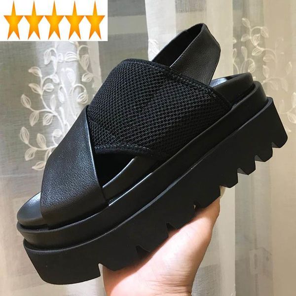 platform summer women fashion thick sandals beach gladiator mesh patchwork genuine leather sansals casual open toe wedges shoes, Black
platform summer women fashion thick sandals beach gladiator mesh patchwork genuine leather sansals casual open toe wedges shoes, Black