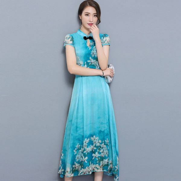 2021 new lady elegant floral robe vintage es women summer chiffon womens clothing vestidos wxf009 o4i5, Black;gray
2021 new lady elegant floral robe vintage es women summer chiffon womens clothing vestidos wxf009 o4i5, Black;gray