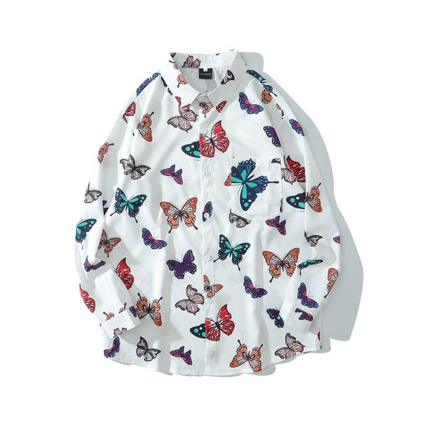 2021 chemise white autumn men hawaiian long sleeve shirt mens casual butterfly printed beach shirts man oversized hemd vd9j, White;black
2021 chemise white autumn men hawaiian long sleeve shirt mens casual butterfly printed beach shirts man oversized hemd vd9j, White;black
