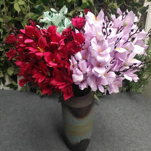one bunch long stem silk lily orchid 20 heads fake lily flower bouquet for wedding home artificial floral decoration
one bunch long stem silk lily orchid 20 heads fake lily flower bouquet for wedding home artificial floral decoration