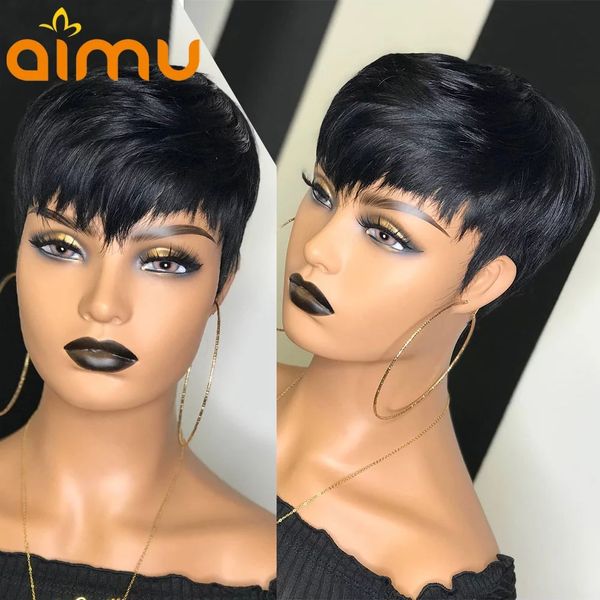 150density pixie cut wig full lace front wig with bangs glueless short bob wigs for black women remy brazilian hair, Black;brown
150density pixie cut wig full lace front wig with bangs glueless short bob wigs for black women remy brazilian hair, Black;brown