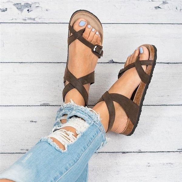 sandals ladies summer with buckle soft sole women's shoes roman style plue size 35-44 sandalias mujer, Black
sandals ladies summer with buckle soft sole women's shoes roman style plue size 35-44 sandalias mujer, Black