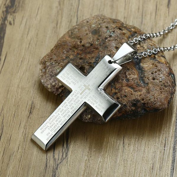 pendants christian crucifix crucifixion pendant for men stainless steel simple silver tone lords prayer cross necklace with 20 inch, Black
pendants christian crucifix crucifixion pendant for men stainless steel simple silver tone lords prayer cross necklace with 20 inch, Black