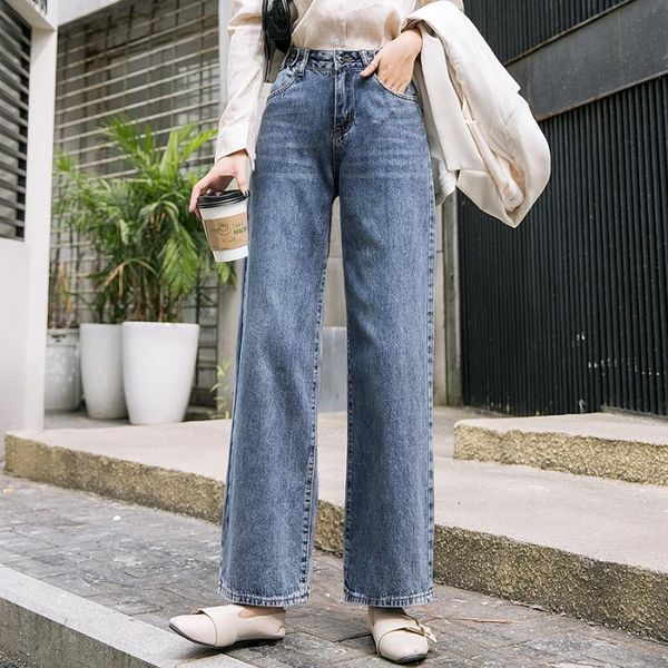 women's jeans high waist straight baggy pants for women streetwear 2021 loose female denim ladies wide leg, Blue
women's jeans high waist straight baggy pants for women streetwear 2021 loose female denim ladies wide leg, Blue
